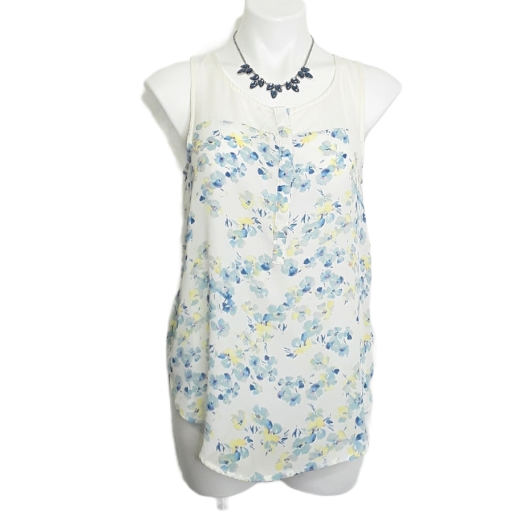 Lauren Conrad Sheer Sleeveless Blouse EUC sz S